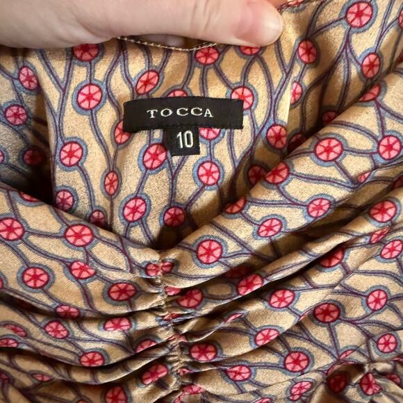 Tocca Silk Floral Print Knee Length Dress - Picture 4 of 8